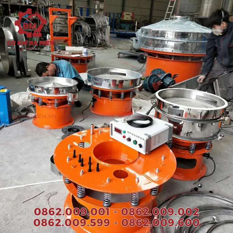 Chê stạo máy sàng rung 2 tầng