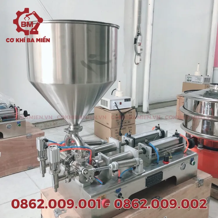 Máy chiết rót 2 vòi bán tự động là dòng máy gì?