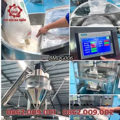 Hệ thống được sử dụng trong dây chuyền máy đóng gói bột lớn