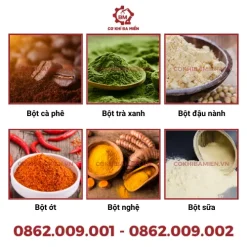 các loại bột sử dụng được cho máy đóng gói