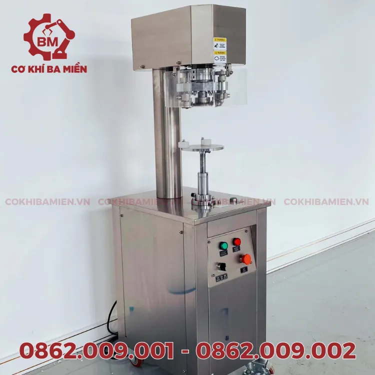 Máy viền mí lon bán tự động dòng máy gì?