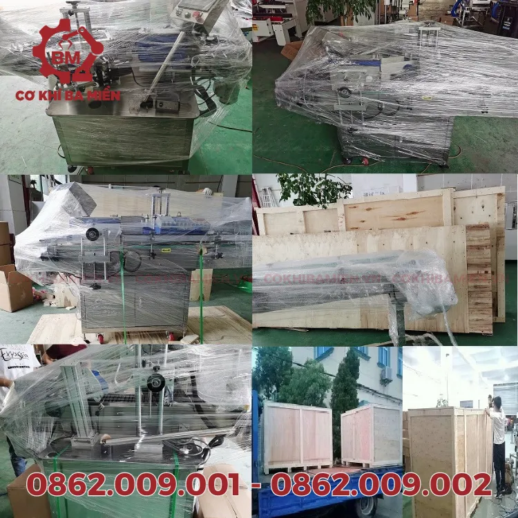 Mua máy dán nhãn chai vuông tự động tại Cơ Khí Ba Miền