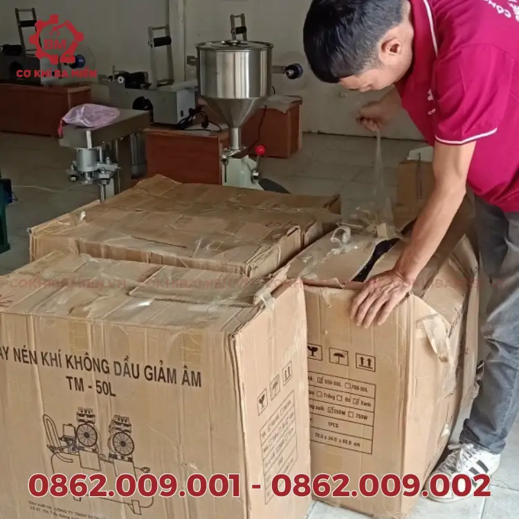 Mau máy nén khí không dầu 50 lít ở đâu?