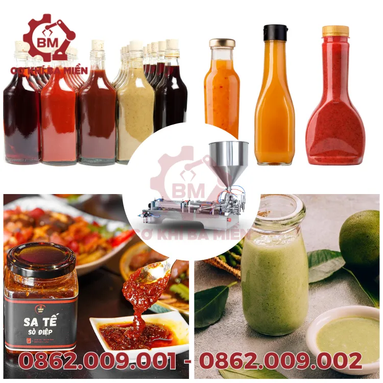 Ứng dụng của máy chiết rót bán tự động 2 vòi