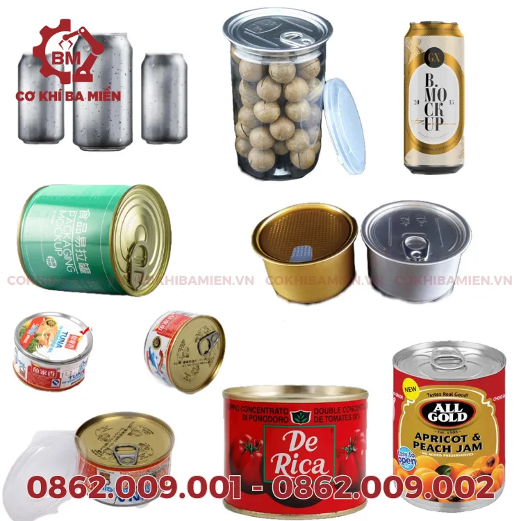 Ứng dụng của máy viền nắp nhôm bán tự động