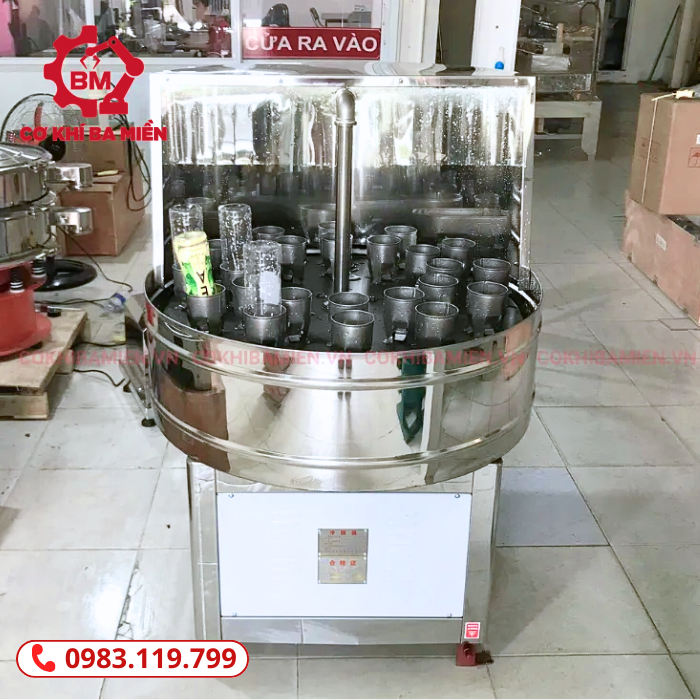 Máy rửa chai bán tự động