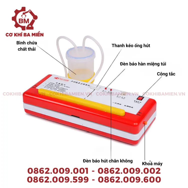 Cấu tạo của máy hút chân không DZ300B 