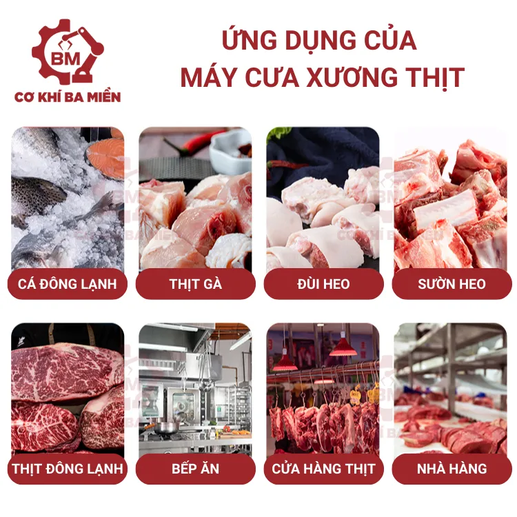 Ứng dụng của máy cưa xương thịt