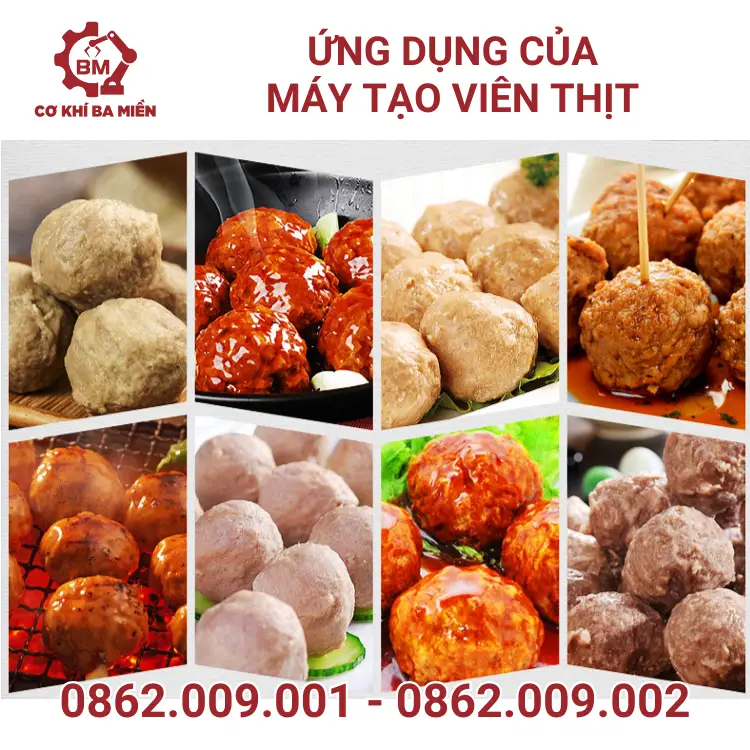 Ứng dụng của máy làm bò viên