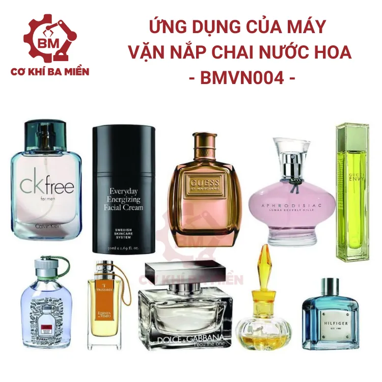 Máy vặn nắp nước hoa bán tự động