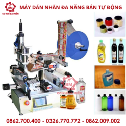 máy dán nhãn chai bán tự động