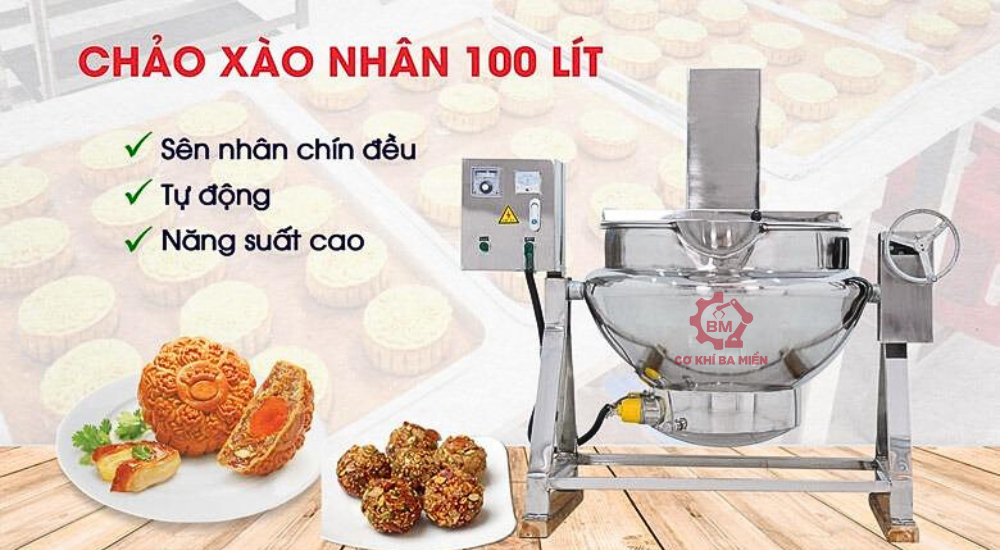 Chảo xào nhân 100 Lít