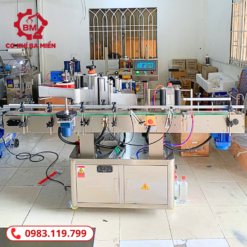 Máy dán nhãn chai vuông 3 mặt tự động