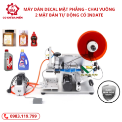 Máy dán nhãn chai vuông có indate