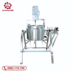 Nồi nấu cánh khuấy 3 lớp lật nghiêng