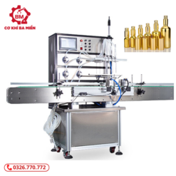 Máy chiết rót tinh dầu 4 vòi bơm từ tự động
