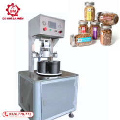 Máy siết nắp chân không lọ thủy tinh bán tự động
